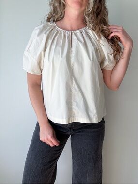 Gap Short-Sleeve Peasant Blouse